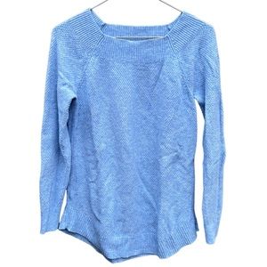 LOFT Knitted Sweater Size Small Blue Ribbed